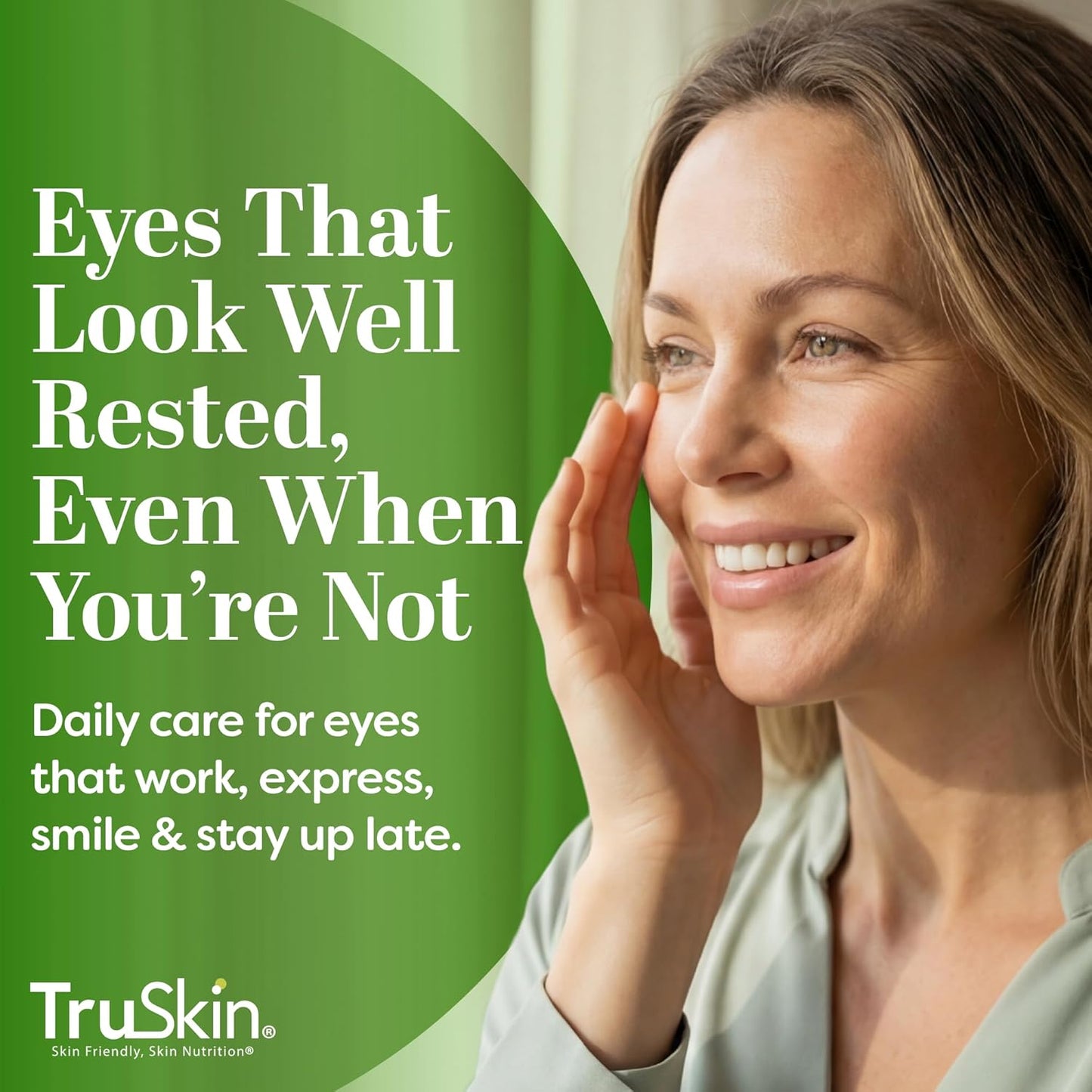 TruSkin Peptide Eye Cream Gel for Dark Circles, 0.5 fl oz | With Hyaluronic Acid to visibly smooth fine lines, hydrate and depuff tired-looking under eyes with a lightweight feel