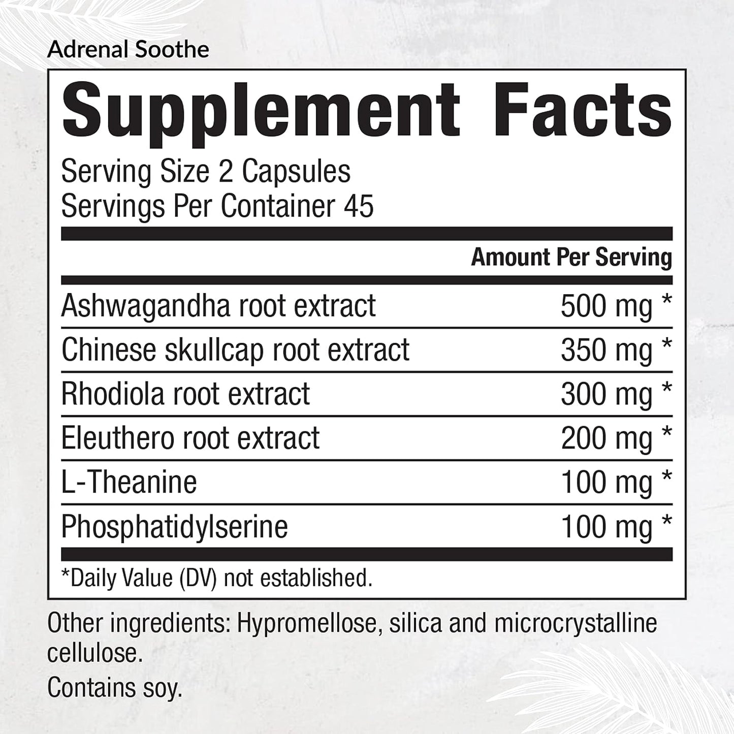 Equilife Adrenal Soothe - Balance Cortisol & Sleep Support - 90 Capsules | Ashwagandha | L-Theanine | Mental Health Support | Supplements for Men & Women | Gluten Free | Vegan | Dairy Free | Non-GMO