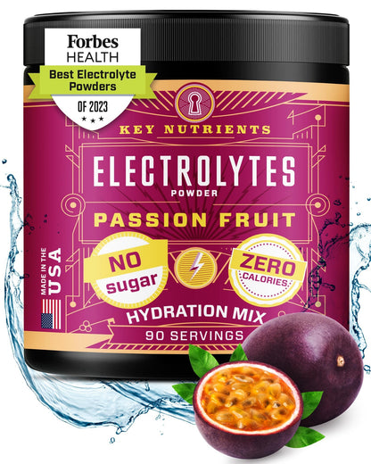 KEY NUTRIENTS Multivitamin Electrolytes Powder No Sugar - Delicious Passion Fruit 