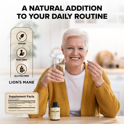 Garden of Herbz Lions Mane Supplement with Turkey Tail – Nootropic Brain Fog, Focus