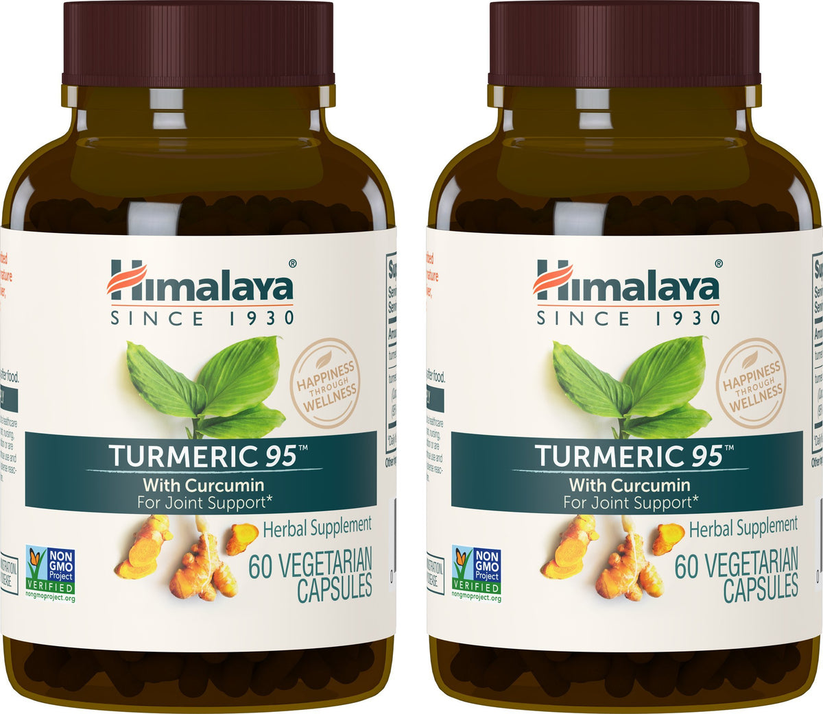 Himalaya Turmeric 95 Curcumin Supplement,Joint Support, 600 mg, 60 Capsules