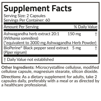 Futurebiotics Ashwagandha Extra Strength Stress & Mood Support with BioPerine