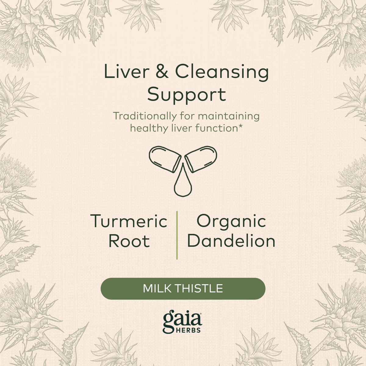 Gaia Herbs Liver Cleanse - Liver Health Support Herbal Supplement with Milk Thistle