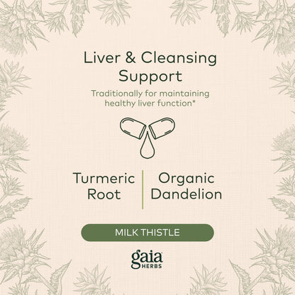 Gaia Herbs Liver Cleanse - Liver Health Support Herbal Supplement with Milk Thistle