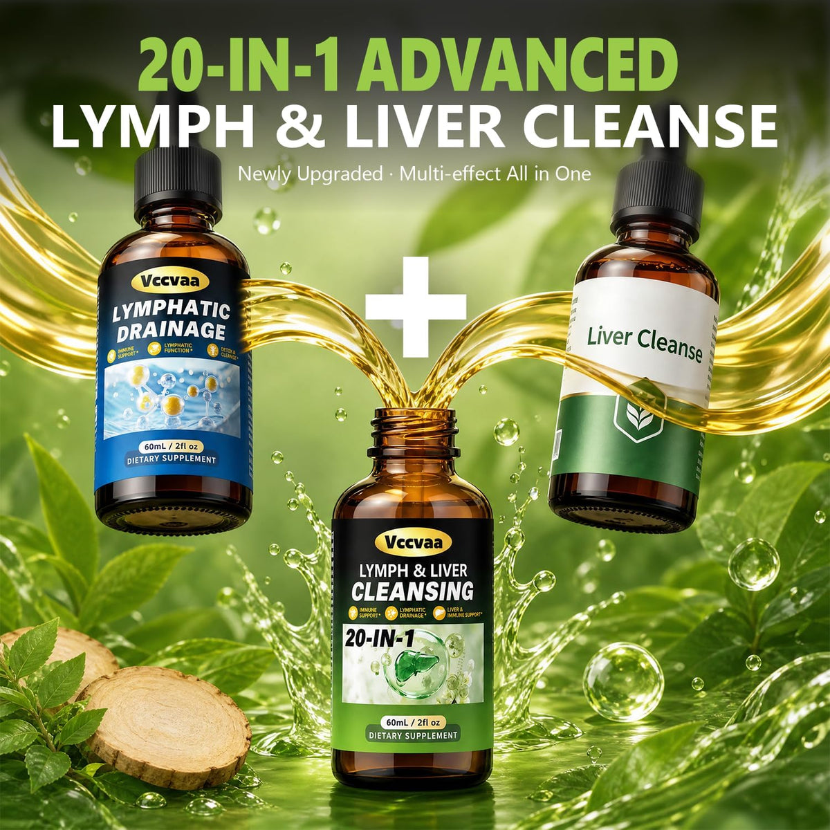Magnesium Complex 700mg+Lymph & Liver Cleanse Liquid Drops
