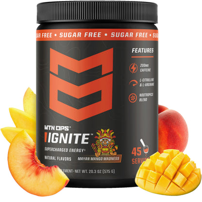 MTN OPS Ignite Energy Powder, Zero Sugar, Tiger's Blood