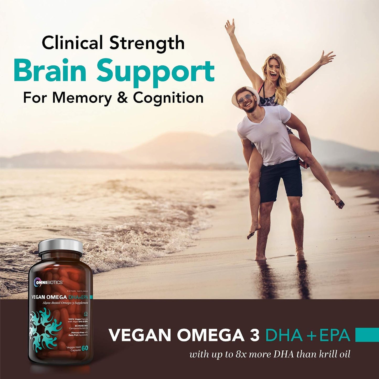 Vegan Omega 3 DHA EPA Supplement + Ultimate Vitamin C