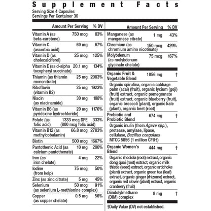 Rainbow Light Womens Multivitamin One + | 150 Caplets | Supports Cellular Energy & Antioxidant Health | Real Food Nutrients, Digestive Enzymes & Probiotics | with Vitamins C, D, and Zinc