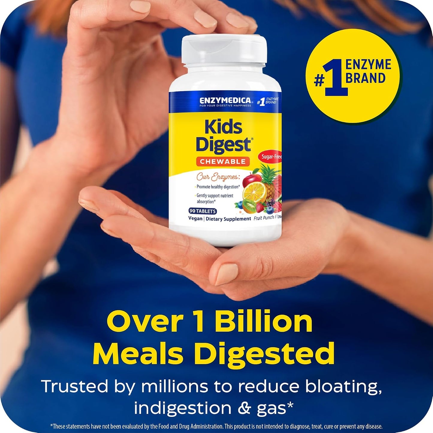 Enzymedica Kids Digest Chewable Digestive Enzyme Supplement - 90 Tablets