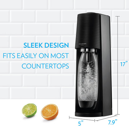 SodaStream Terra Sparkling Water Maker Bundle (Black), with CO2, DWS Bottles