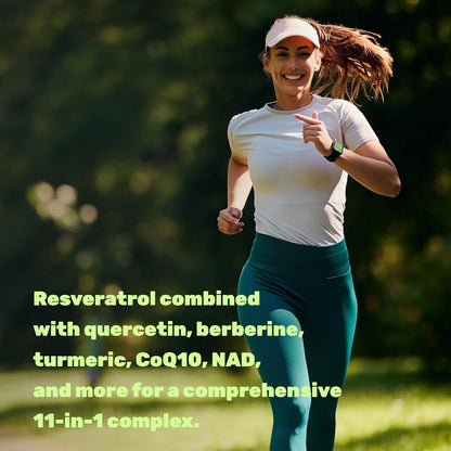 DEAL SUPPLEMENT Resveratrol Complex, 240 Veggie Capsules – Trans-Resveratrol Supplement with NAD, Quercetin, Turmeric, CoQ10, & More | Non-GMO, Gluten Free