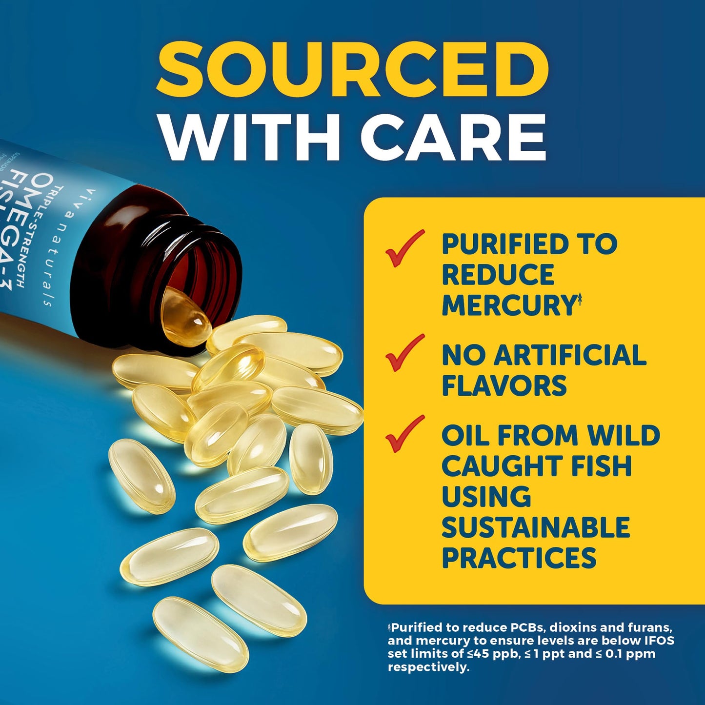 Omega 3 Fish Oil Supplement for Women and Men - 2500 mg Triple Strength Fish Oil per Serving with Omega 3 Fatty Acids Including EPA, DHA DPA - 180 Pescatarian-Friendly Softgels