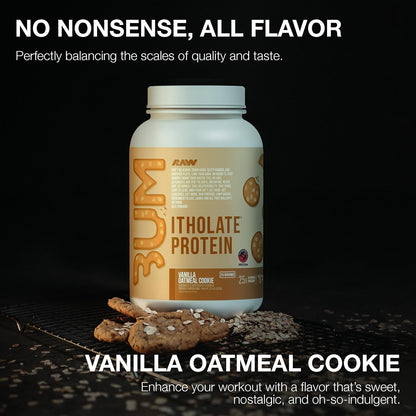 RAW Whey Isolate Protein Powder, Vanilla Oatmeal Cookie (CBUM Itholate Protein) - 100% Grass-Fed Sports Nutrition for Muscle Growth & Recovery - Low-Fat, Low Carb, Naturally Flavored - 25 Servings