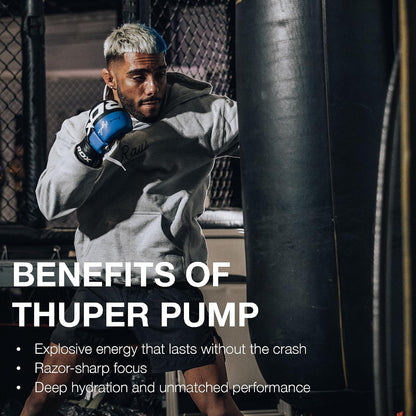 RAW Thuper Pump Stim Free Pre Workout Powder - High-Dosage Caffeine-Free Pre Workout for Max Muscle Pumps & Strength Building - Non-Stimulant Preworkout with Creatine - 20 Servings, Champion Mentality
