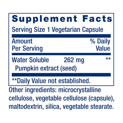 Life Extension Water-Soluble Pumpkin Seed Extract, Promotes Prostate & Urinary Tract Health, Bladder Health Support, Men, Women, Gluten-Free, Non-GMO, Vegetarian, 60 Capsules | Promotes Prostate & Urinary Tract Health, Supports Bladder Health for Men & Wo