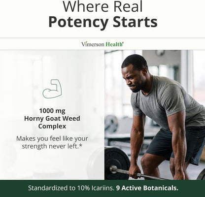 Horny Goat Weed for Men 1000mg – Hornygoatweed with Maca Root – 60 Capsules