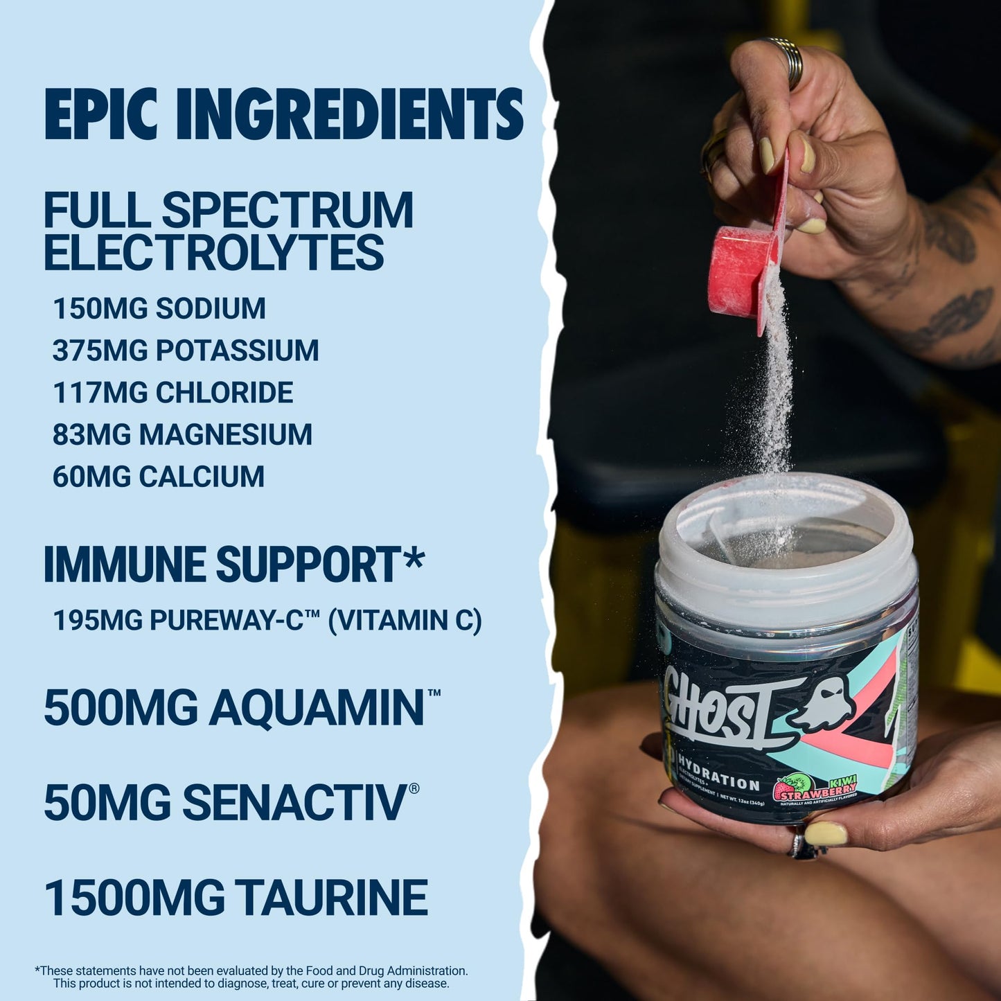 GHOST Hydration Sticks, Electrolyte Powder Packets, Sonic Cherry Limeade - 24 Sugar Free Instant Electrolyte Drink Mix - Caffeine-Free Daily Hydration & Immune Support with Clean Formula