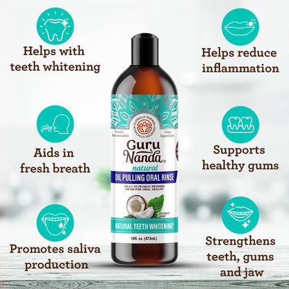 GuruNanda Coconut Oil Pulling with 7 Essential Oils and Vitamin D3, E, K2 (Mickey D)