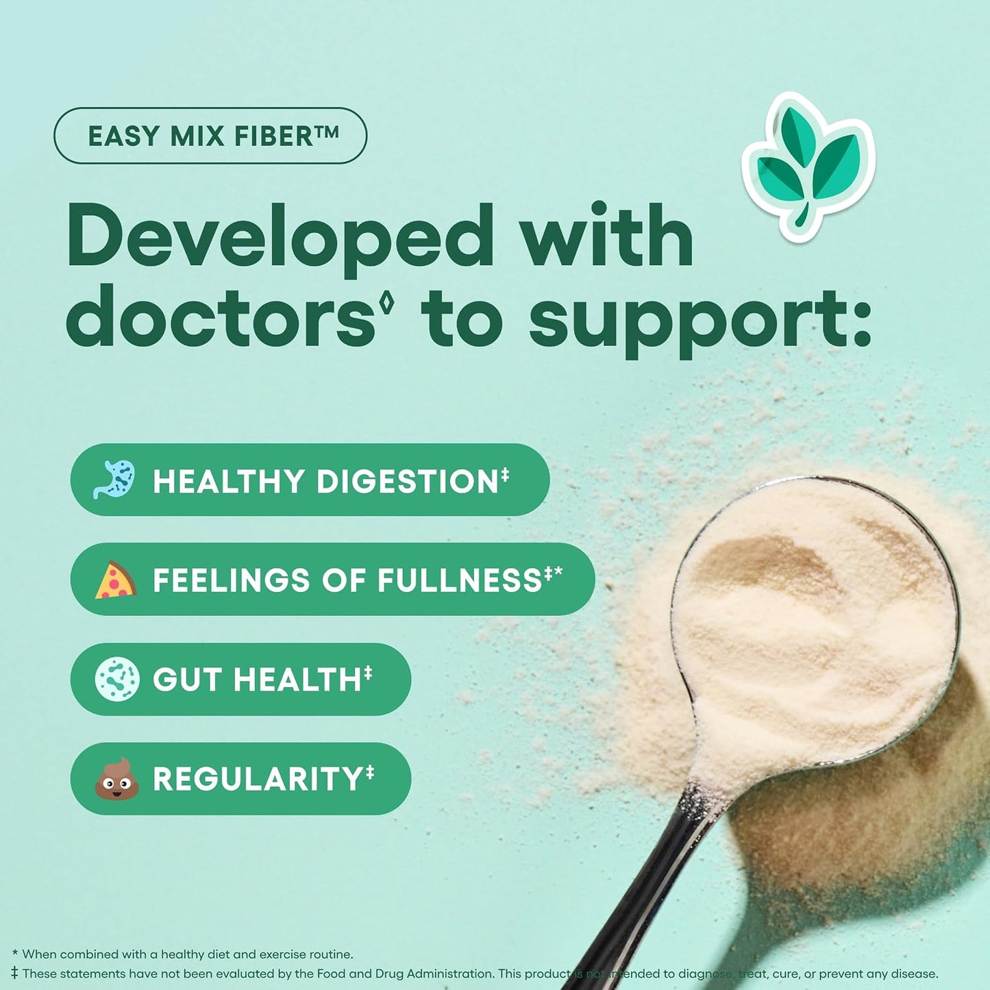 Physician's CHOICE Easy Mix Fiber for GLP-1 Support - No Grit & Sugar Free - Daily Prebiotic Soluble Fiber Powder Supplement - Digestive Health & Regularity - for Women and Men - Unflavored - 7.1oz
