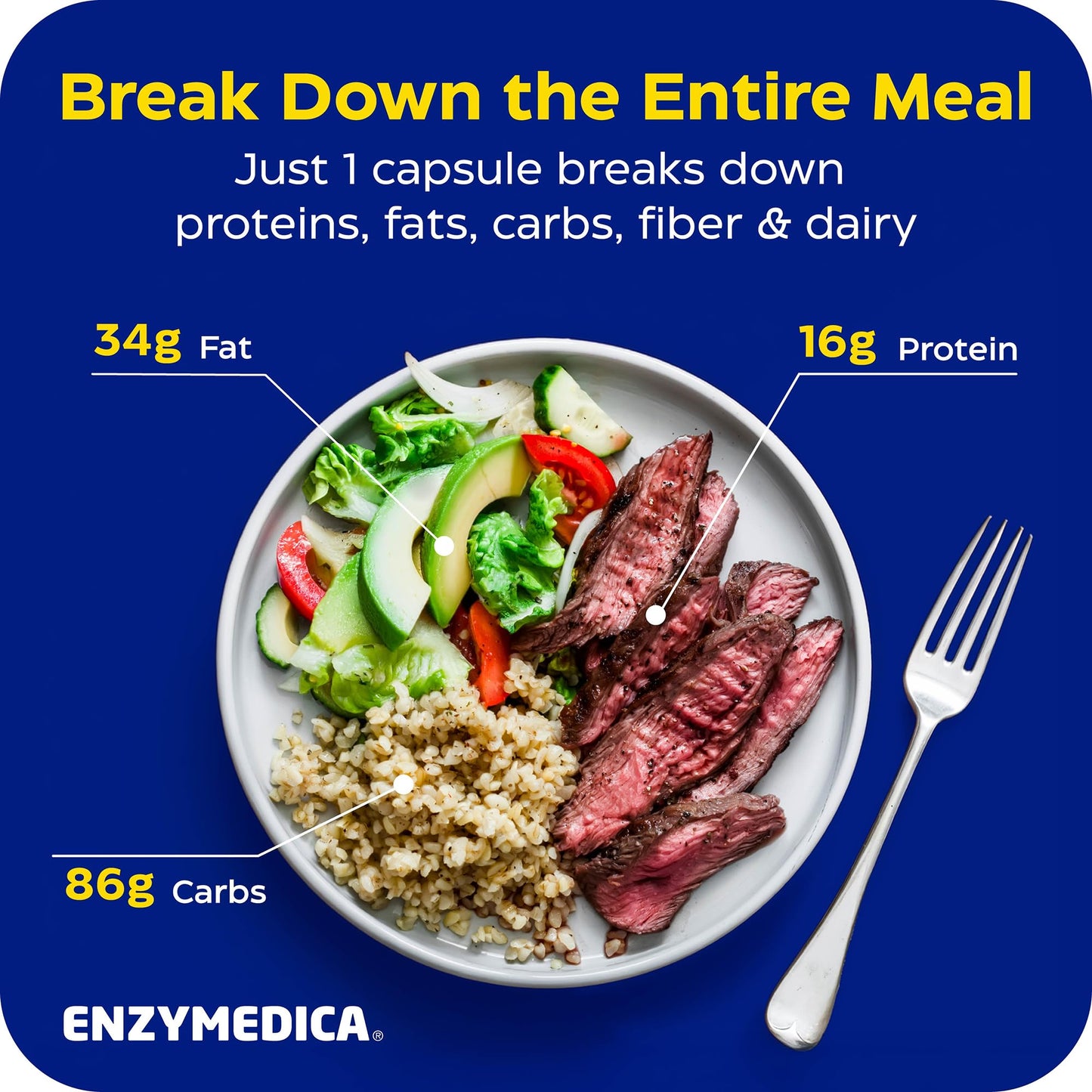 Enzymedica Digest Gold + Probiotics - Digestive Enzyme Supplement for Women & Men, Enzyme and Probiotic Capsules for Digestion, Gut Health Support, Helps Gas & Bloating, Vegetarian - 45 Caps