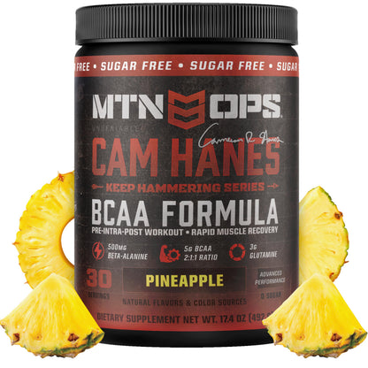 MTN OPS BCAA Powder for Muscle Recovery, Strawberry Dragonfruit