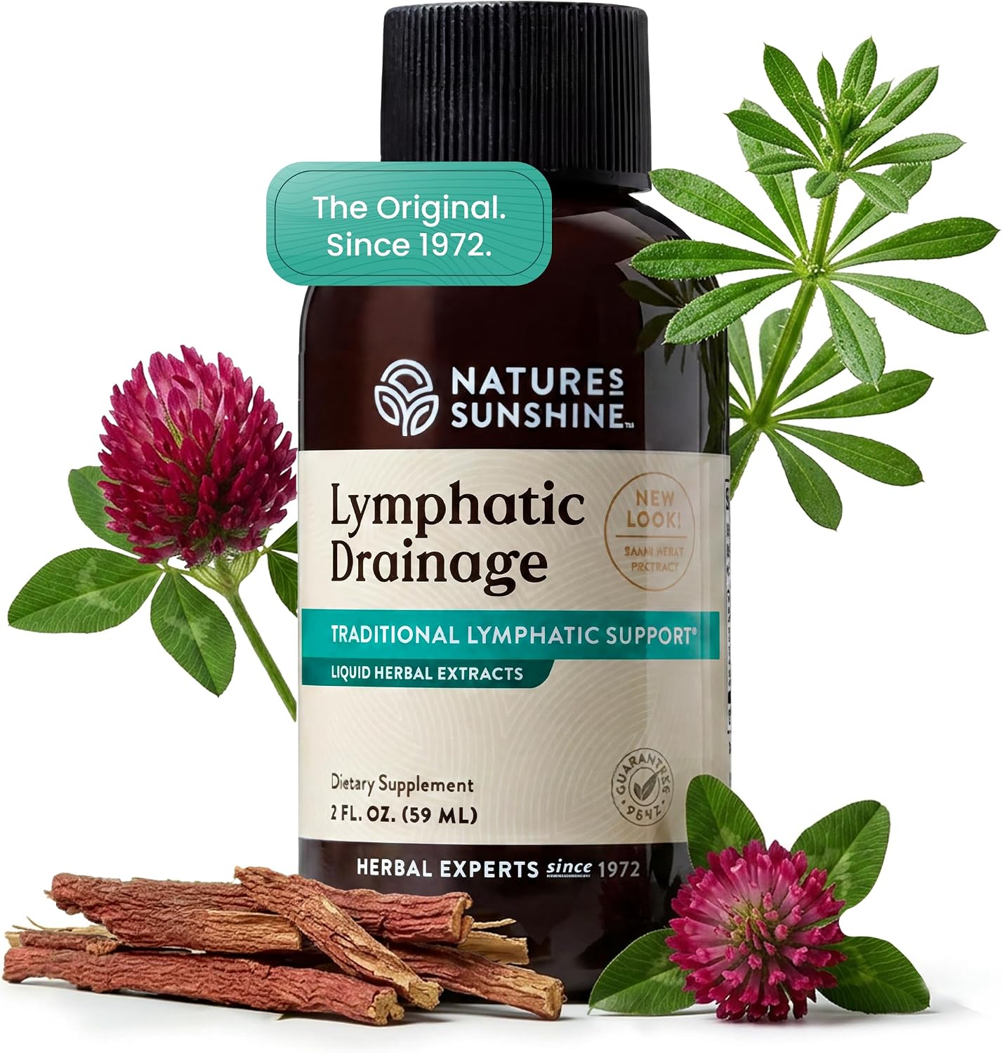 Nature's Sunshine Lymphatic Drainage Drops with Cleavers Extract - 60 Serv. | Herbal Lymphatic Support Supplement Complex for Lymph Drainage, Red Clover, Red Root & Prickly Ash Bark for Lymph System Flow