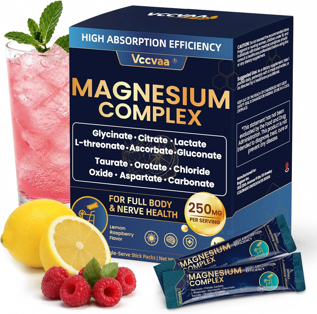 Magnesium High Absorption Supplement | Glycinate, Citrate, Malate, Taurate & More | Sleep Support, Muscle Cramp Relief, Stress (5.29 Ounce (Pack of 1), Magnesium Complex Powder)