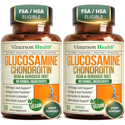 Glucosamine Chondroitin MSM Joint Support Supplement for Women & Men 90 Ct