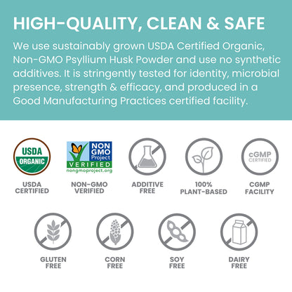 Himalaya Organic Psyllium Whole Husk Fiber Supplement,Unflavored,12 oz