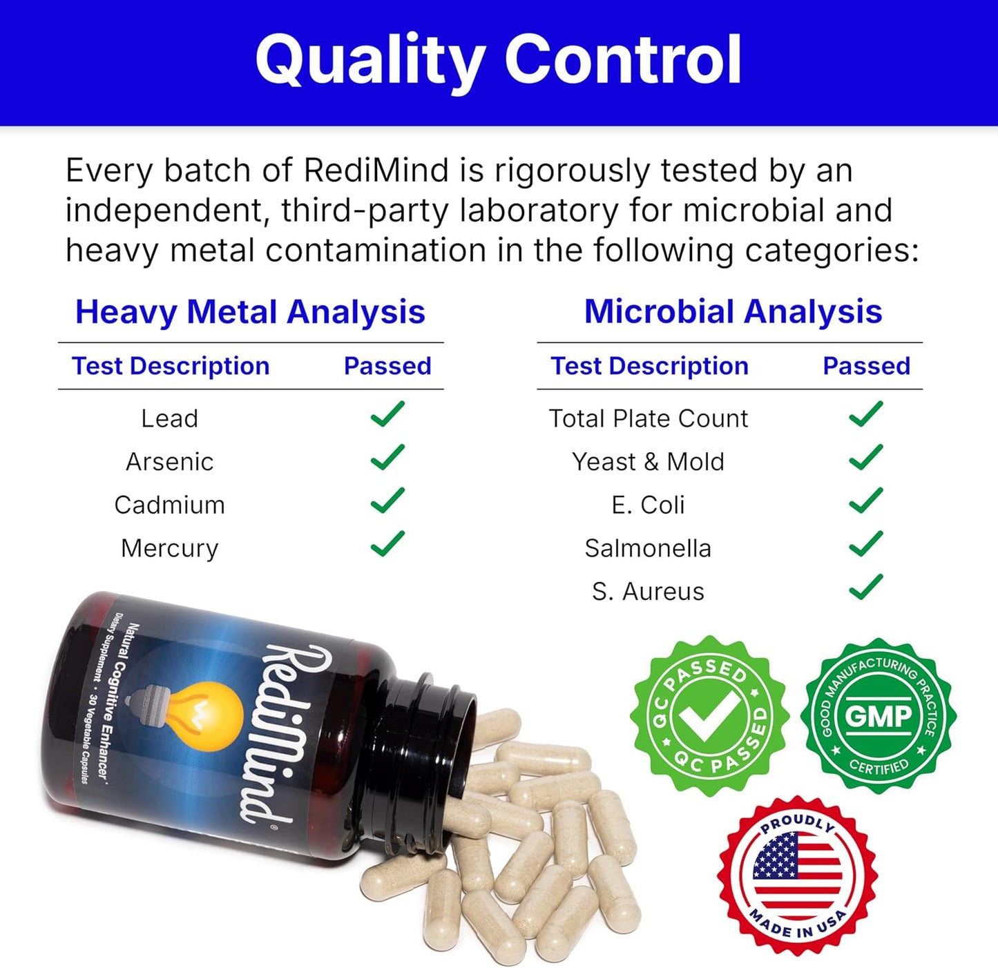 Natural Cognitive Support and Brain Supplement, Vegan, Gluten-Free | Sharpens Memory, Focus, Concentration, and Recall While Promoting Mental Clarity and Cognitive Function, 30-Day Supply