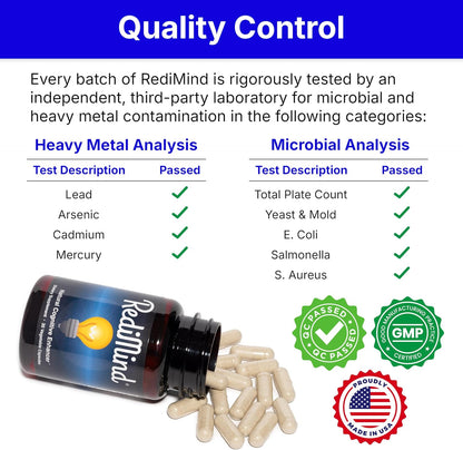Natural Cognitive Support and Brain Supplement, Vegan, Gluten-Free | Sharpens Memory, Focus, Concentration, and Recall While Promoting Mental Clarity and Cognitive Function, 30-Day Supply