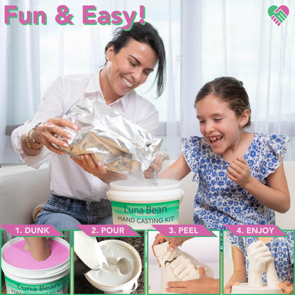 Luna Bean Hand Casting Kit - Unique Couples Gifts for Christmas, Anniversaries