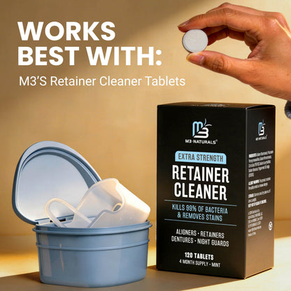 Retainer Cleaner Tablets, Denture Cleaner, Mint, 4 Month Supply by M3
