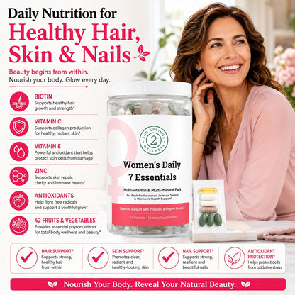 Men's & Women's Daily 7 Essentials Bundle - Complete Multivitamin Packs for Optimal Health and Vitality