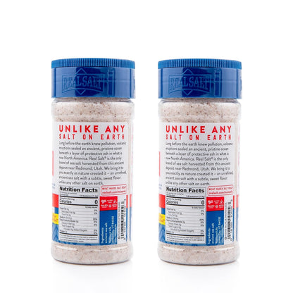 Redmond Real Sea Salt - Natural Unrefined Gluten Free Fine, 10 Ounce Shaker (2 Pack)
