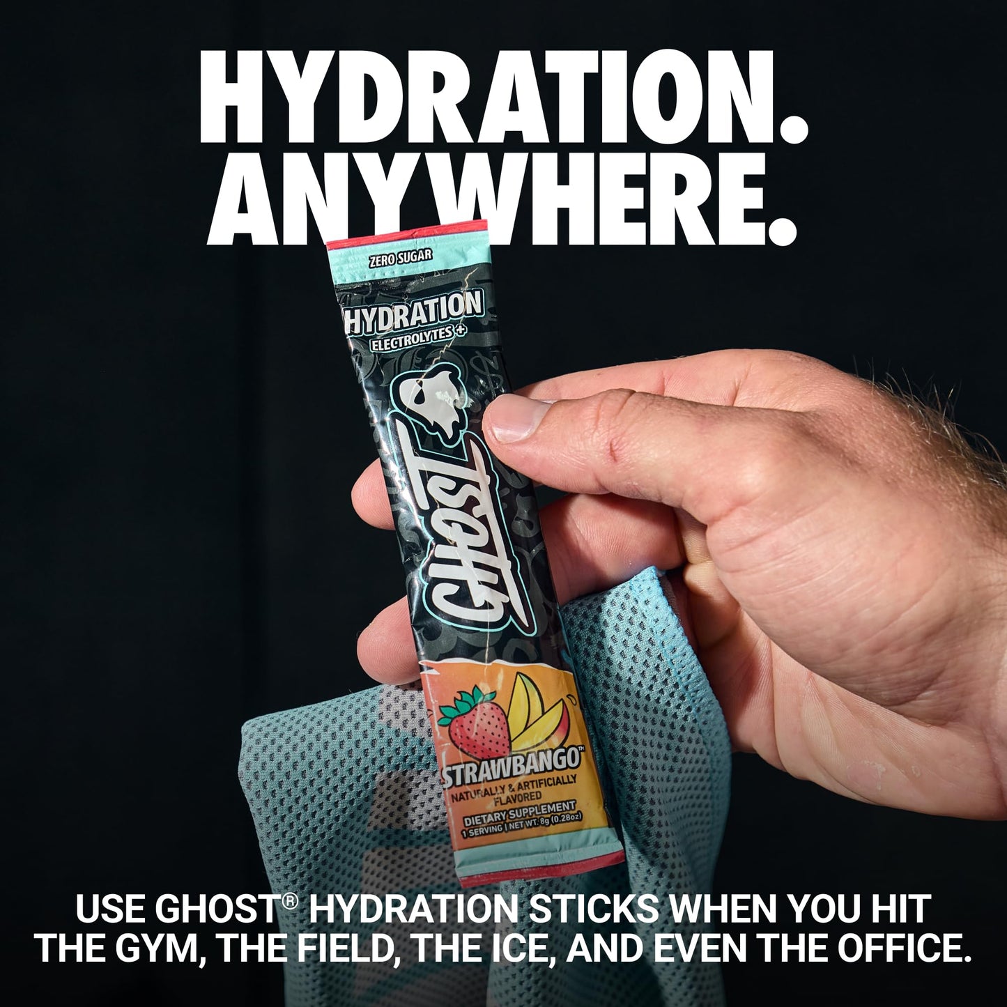 GHOST Hydration Sticks, Electrolyte Powder Packets, Sonic Cherry Limeade - 24 Sugar Free Instant Electrolyte Drink Mix - Caffeine-Free Daily Hydration & Immune Support with Clean Formula