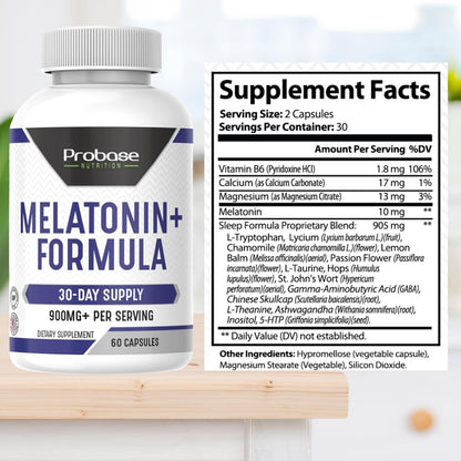 Probase Nutrition Melatonin+ Formula 60 Capsules 30-Day Supply