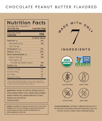 Truvani Organic Plant Based Protein Powder | Strawberry | 10 Servings | Vegan | 20g Pea Protein | Single Serving Travel Packets | Keto | Gluten & Dairy Free | Low Carb