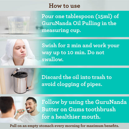 GuruNanda Coconut Oil Pulling with 7 Essential Oils and Vitamin D3, E, K2 (Mickey D)