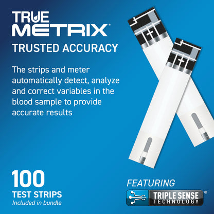 TRUE METRIX Meter Kit, Glucose Monitor, Supplies, Log Book, Solution | Includes Blood Glucose Meter, Case, 100 Test Strips, 100 Lancets, Lancing Device, Control Solution, Log Book