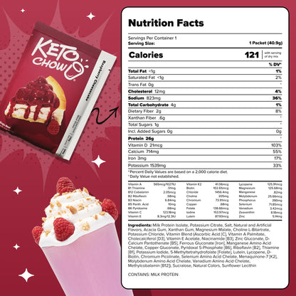 Keto Chow Chocolate Peanut Butter Meal Replacement Shake Powder, 1 Meal