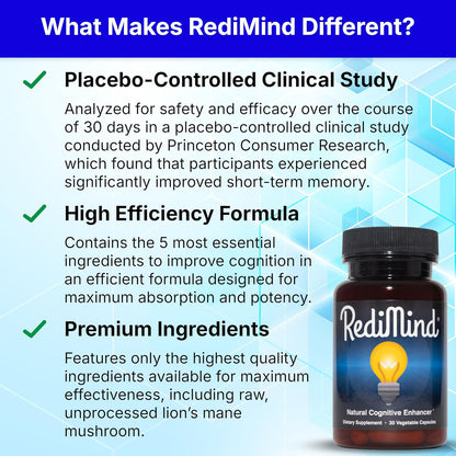 Natural Cognitive Support and Brain Supplement, Vegan, Gluten-Free | Sharpens Memory, Focus, Concentration, and Recall While Promoting Mental Clarity and Cognitive Function, 30-Day Supply