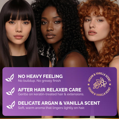 Hydrating Hair Mask - Deep Conditioning Treatment for Dry, Frizzy & Damaged Hair - Keratin Mask with Coconut & Argan Oils, Collagen & Wheat Protein - Smooths, Softens & Controls Frizz, Curl-Safe, 10oz