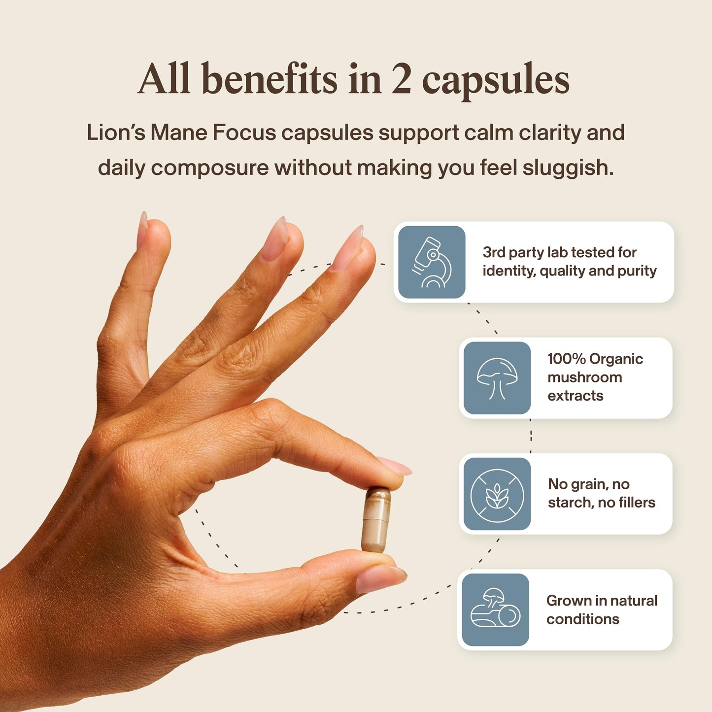 Real Mushrooms Reishi Mushroom Capsules - Handpicked Organic Mushroom Extracts - Red Reishi for Tranquil Daily Wellness with Verified Beta Glucans Vegan, Non-GMO, No Grain Fillers, 90 ct