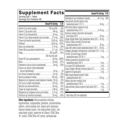 Swisse Daily Multivitamin for Men 50 and Over | 39 Vitamins, Antioxidants and Minerals + Adaptogens | Energy & Immune Support | Mens 50+ Multivitamins Supplement | 60 Tablets