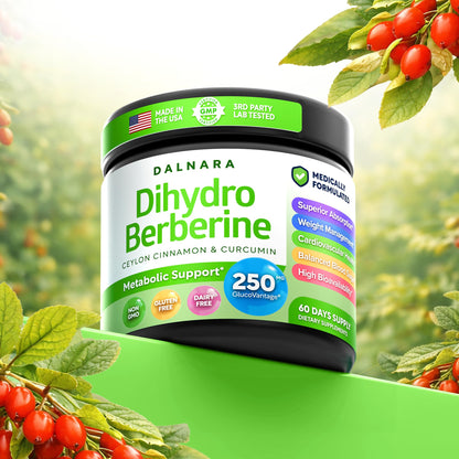 Dihydroberberine 250mg | GlucoVantage 30 days Supply | DHB supplement