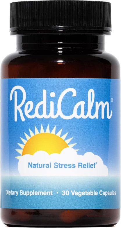 RediCalm Natural Stress Relief and Calming Supplement, Vegan, Gluten-Free | Promotes Relaxation, Mental Clarity, and Emotional Balance While Easing Tension, Worry, and Restlessness, 30-Day Supply