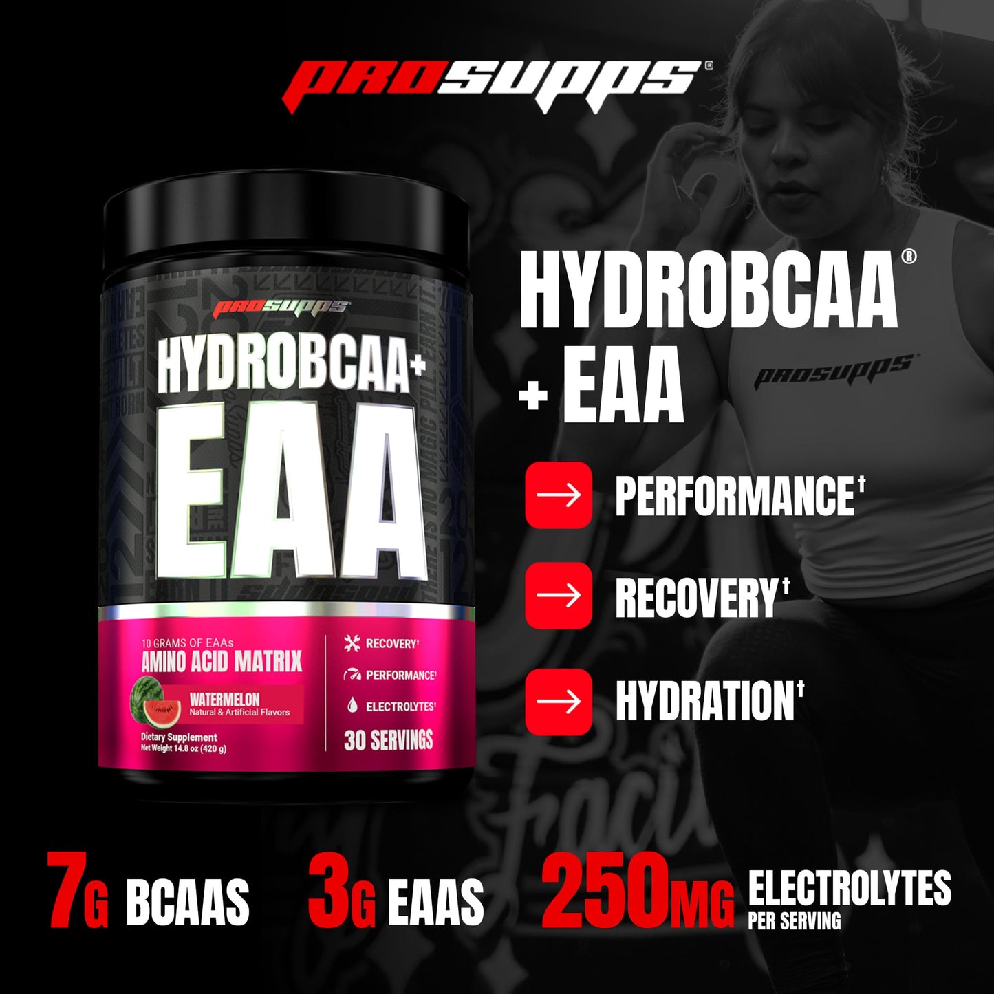 ProSupps HydroBCAA Essential Amino Acids Powder, Fruit Punch - Workout Supplement with BCAA, EAAs & Electrolytes for Hydration & Recovery - Stimulant-Free, Soy & Gluten-Free - 30 Servings
