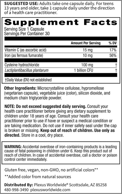 Plexus® IronWoman™ | Women's iron supplement with precision probiotic — gentle delivery and easy absorption