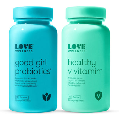 Love Wellness Good Girl Vaginal Probiotics & Women's Healthy V Vitamin Set | Urinary Tract 
